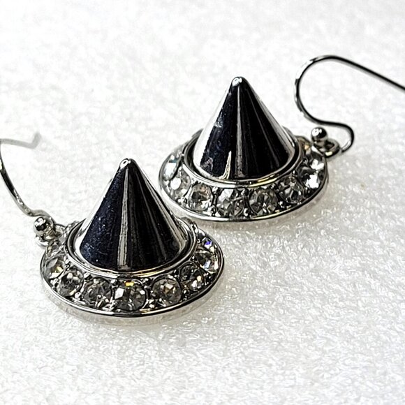 Silver Cone Earrings - Picture 1 of 8